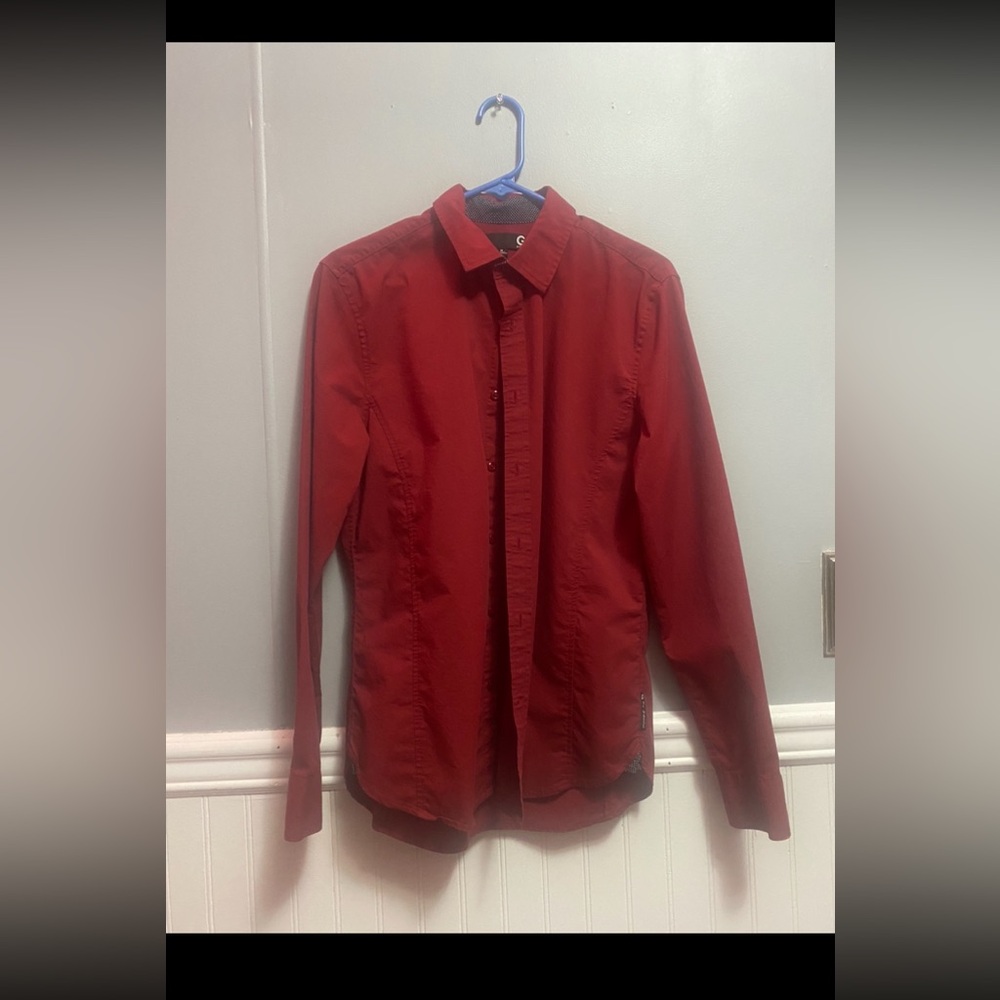 Red Guess Men’s Dress Shirt